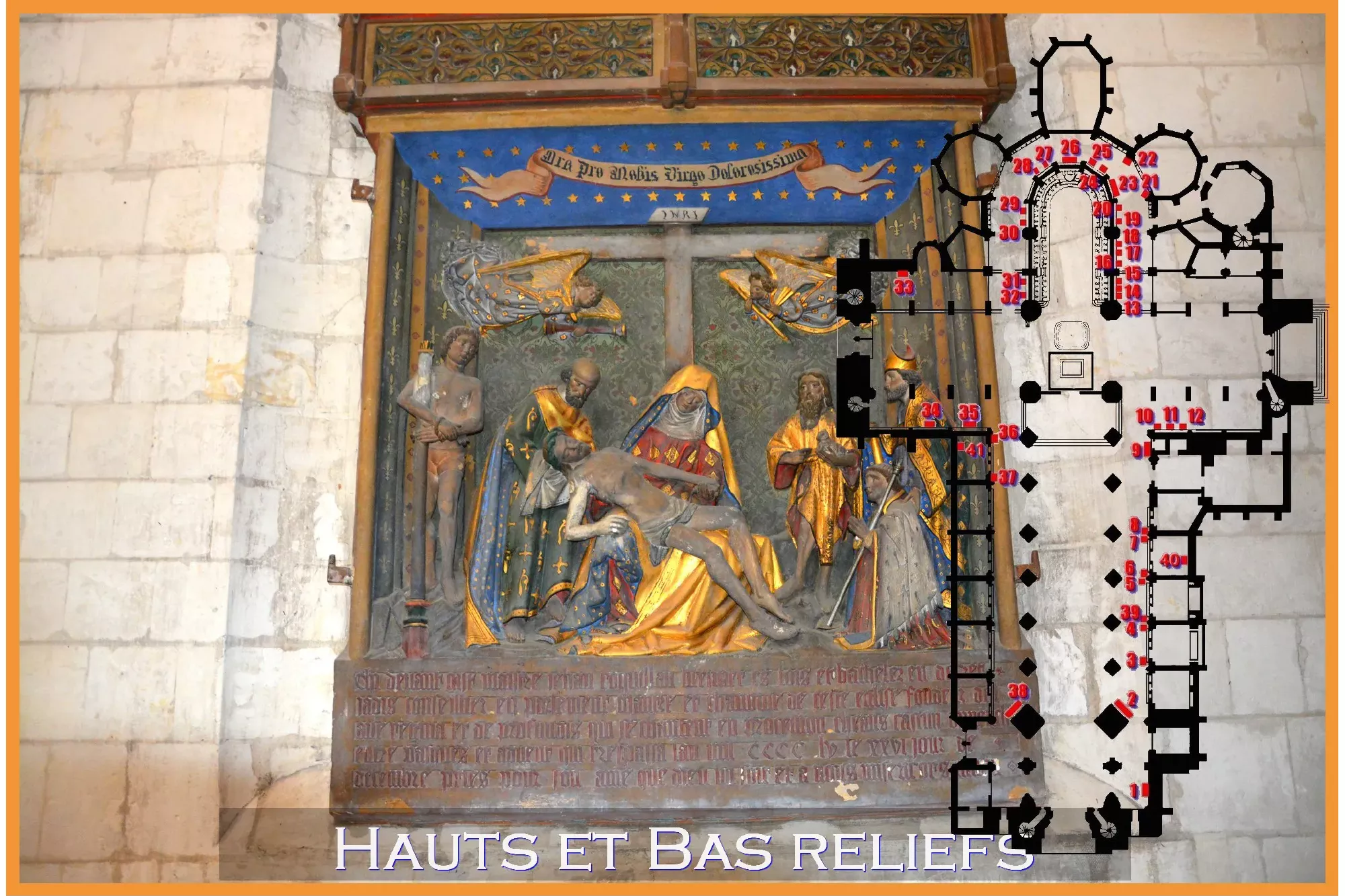 Cathédrale Notre-Dame de Saint-Omer, Hauts et Bas reliefs