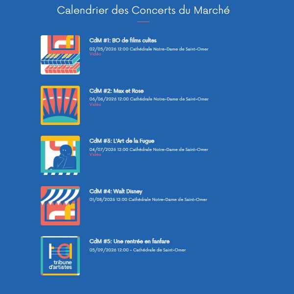 Une joyeuse succession de concerts en 2026