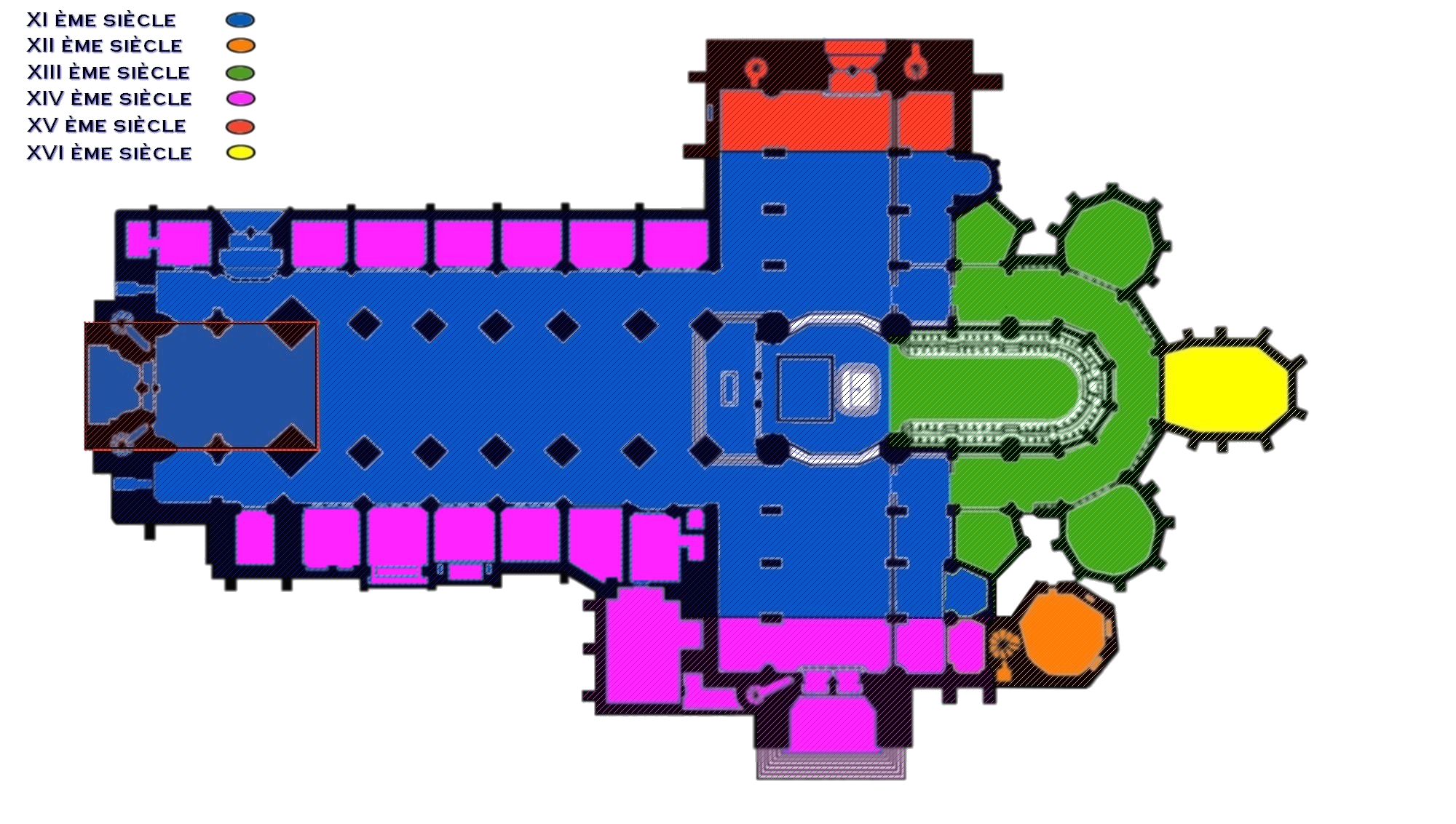 Phases de construction de Notre-Dame