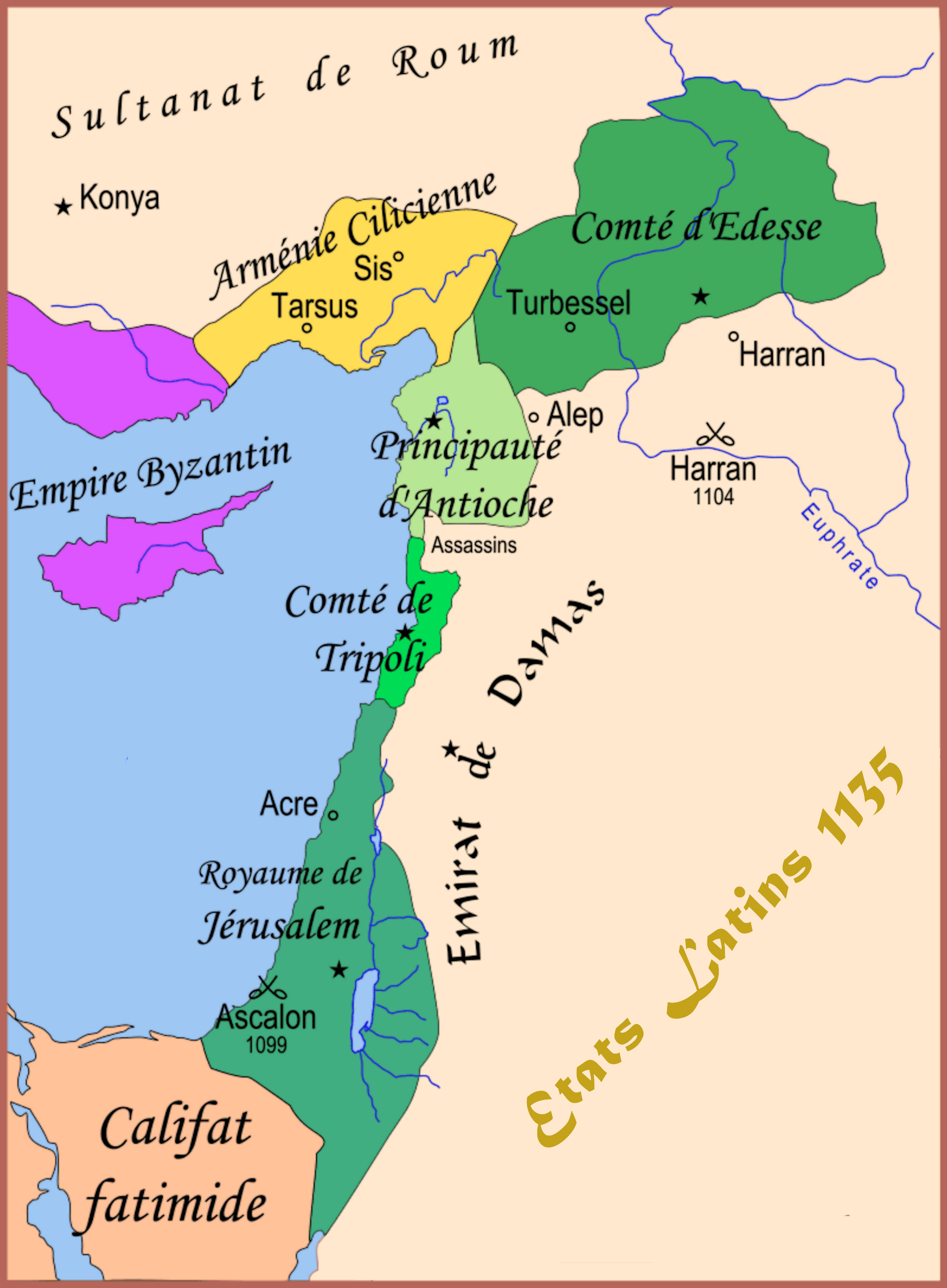 états   latins- 1135 