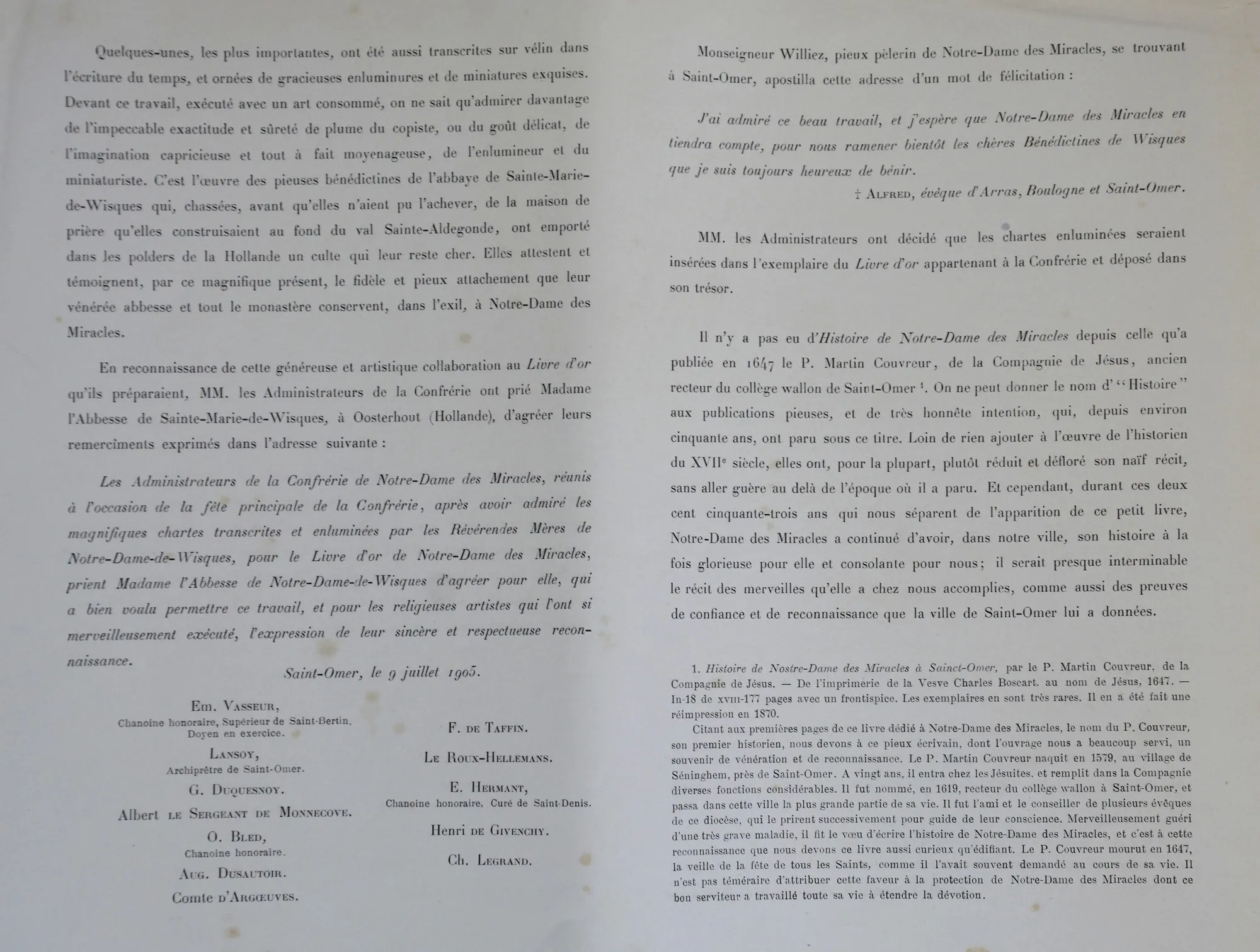 Introduction du Livre d’Or de Notre Dame des Miracles - 1910 -