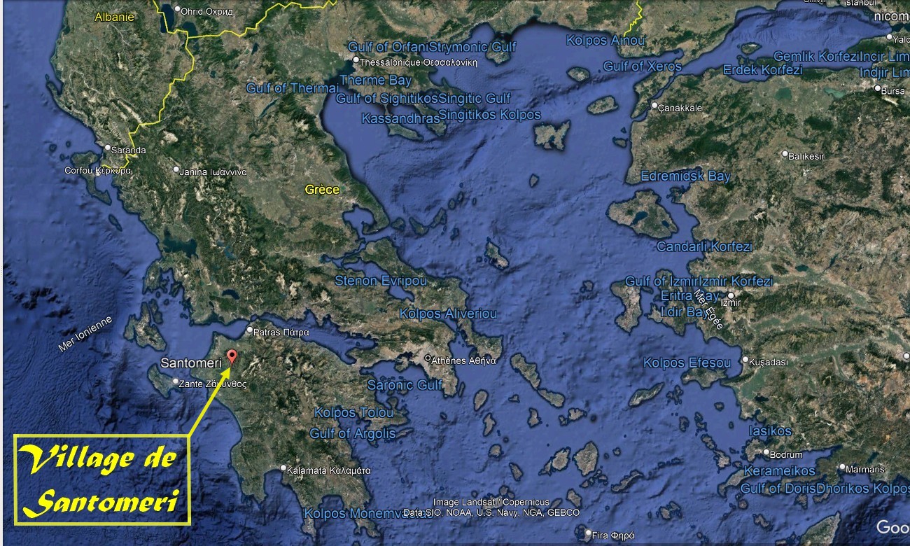 Le village de Santomeri dans le Péloponèse