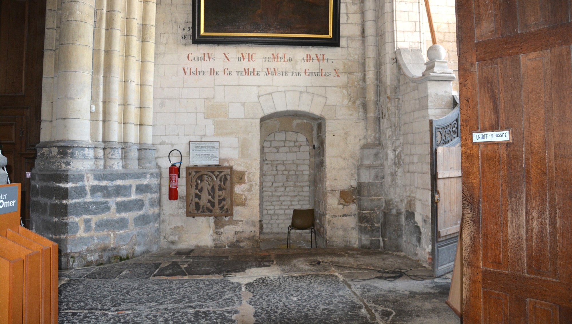 Cathédrale de Saint-Omer -  dallage de l'ancienne avancée saint-martin