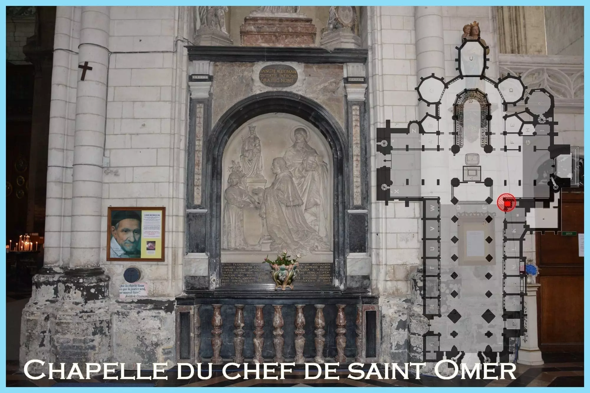 Cathédrale Notre-Dame de Saint-Omer, Niche  du Chef de saint Omer