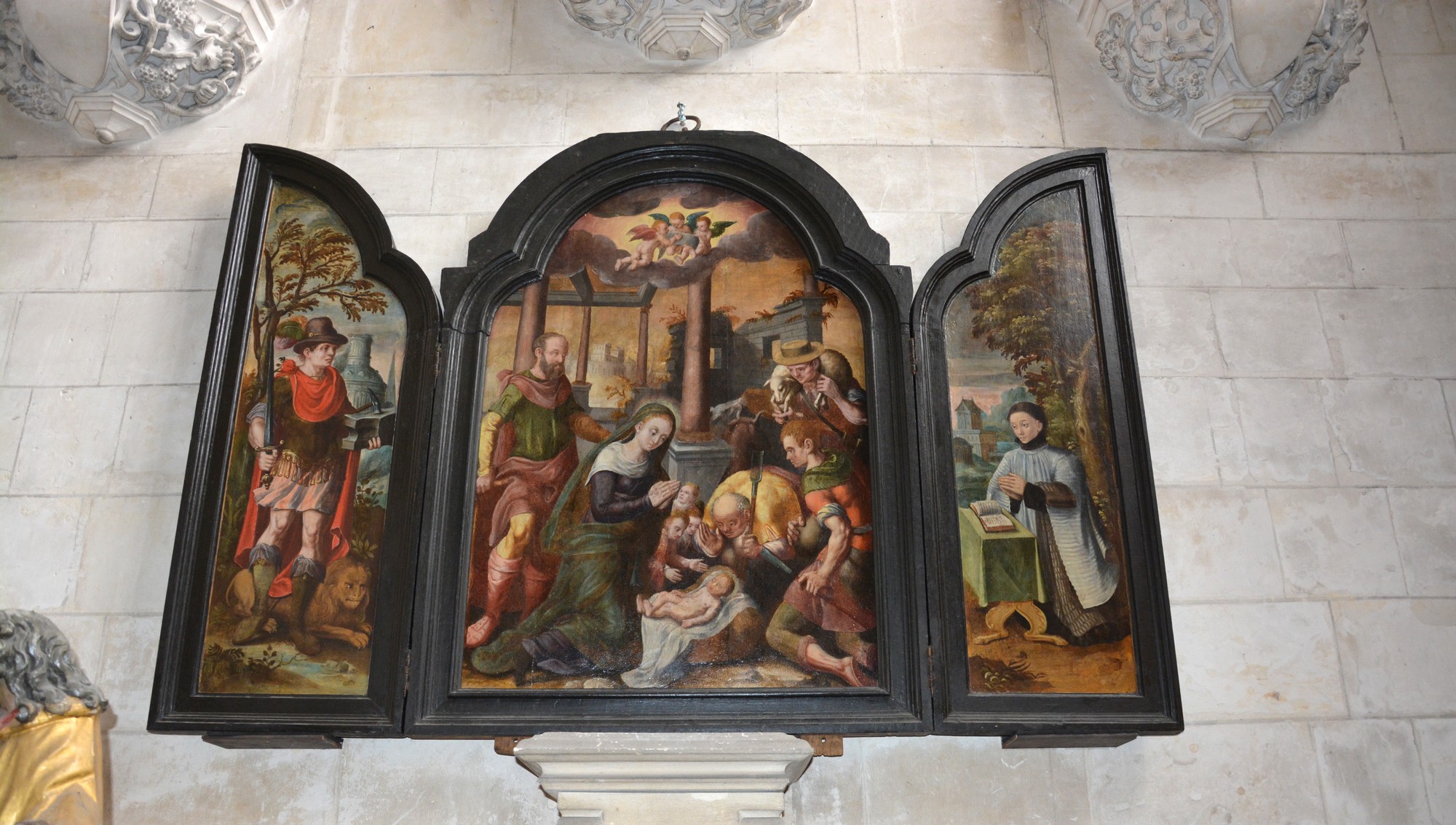 Cathédrale de Saint-Omer - Chapelle wissocq - tableau adoration des bergers-voir description en haut de page