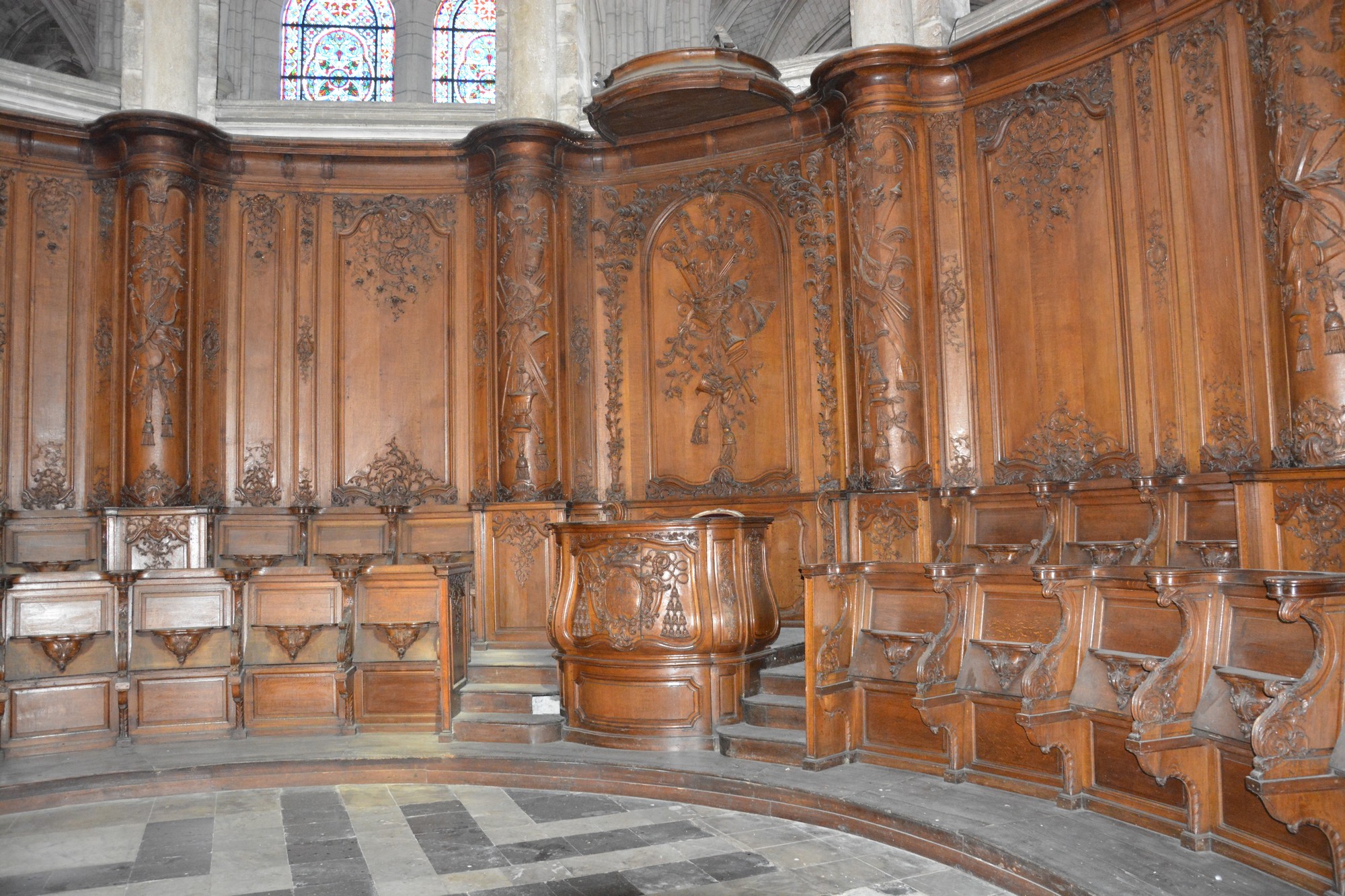 Cathédrale de Saint-Omer -  dallage du Choeur des Chanoines