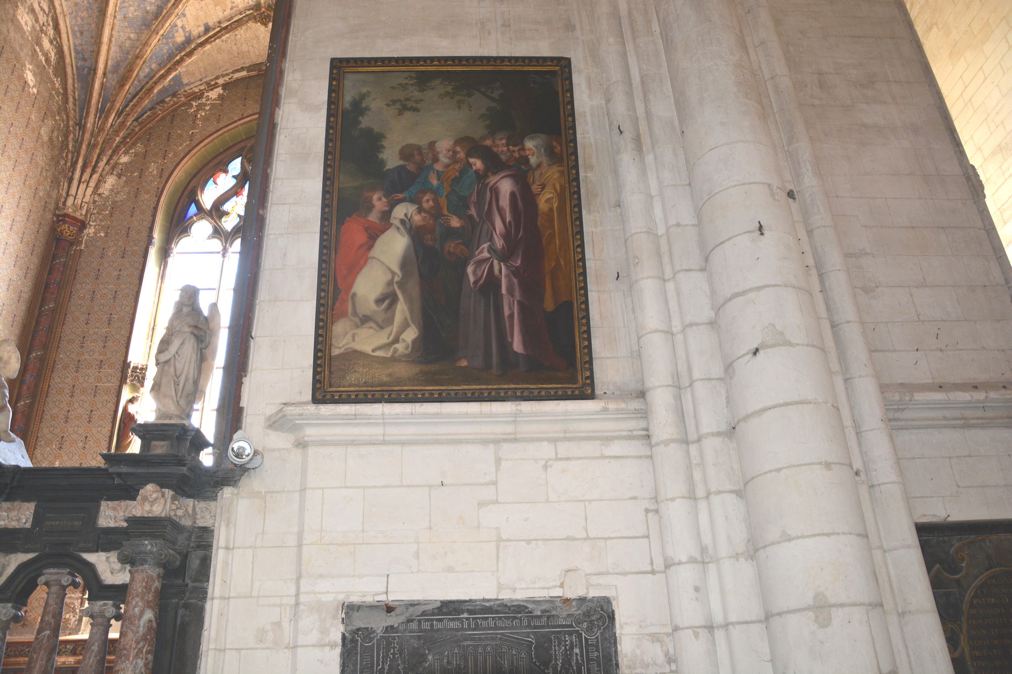 Cathédrale de Saint-Omer -  dallage de la Nef, travée latérale C3
