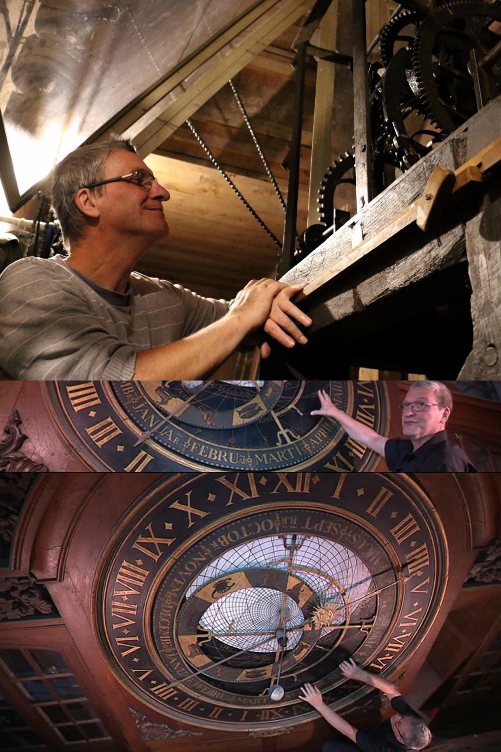 Cathédrale de Saint-Omer  monsieur Bernard Delrue conservateur de l'horloge