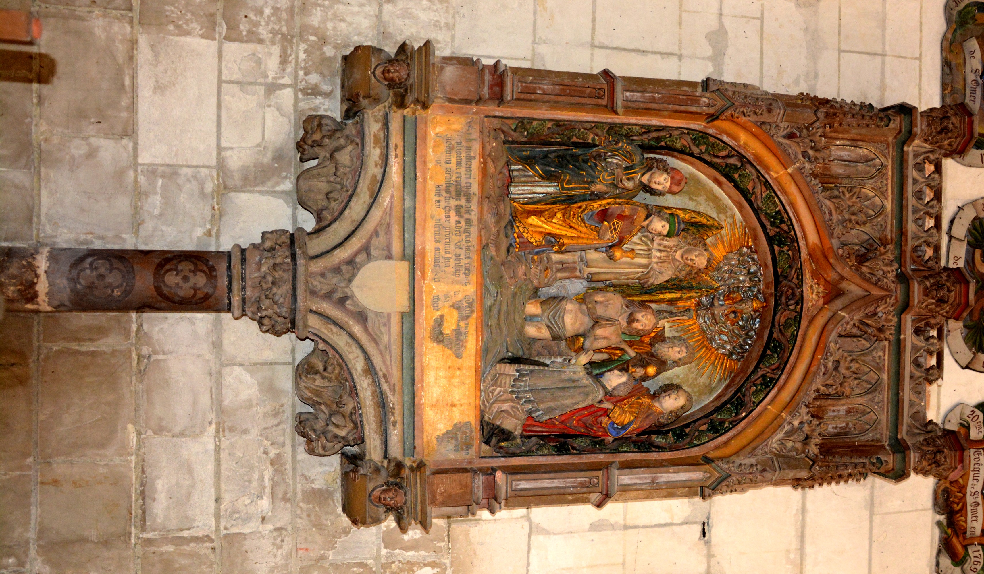 Cathédrale de Saint-Omer| bas-relief, le baptème du Christ
