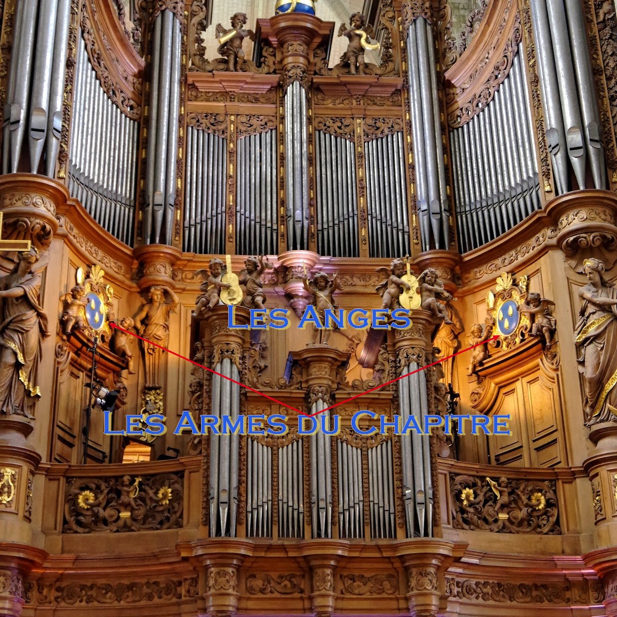 Buffet d'Orgue étages supérieurs