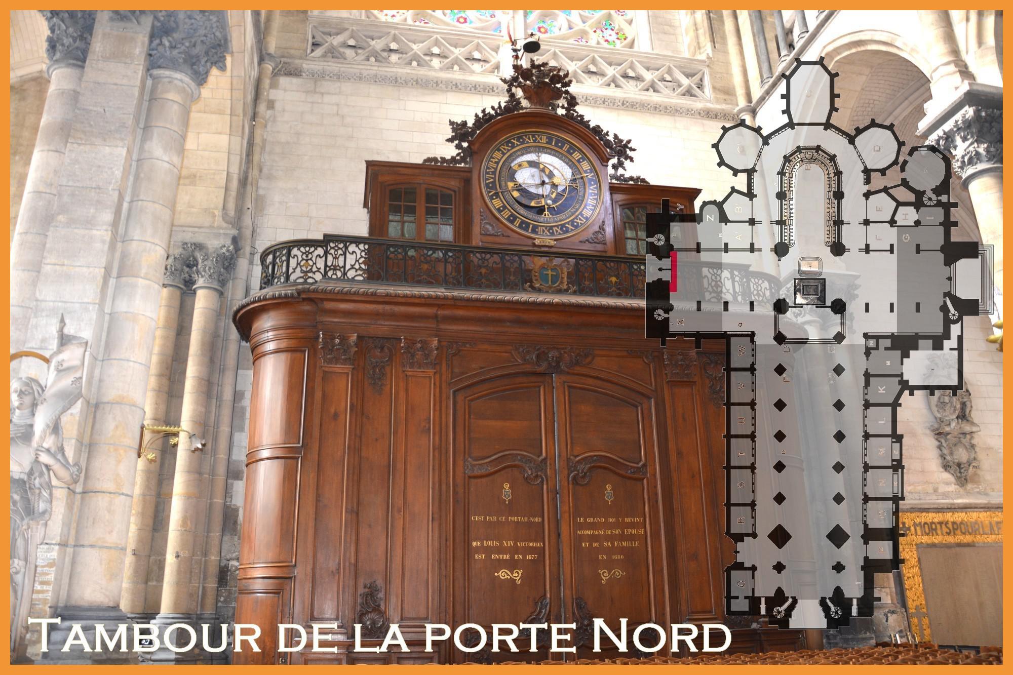 Tambour de la porte nord de la Cathédrale Notre-Dame de Saint-Omer