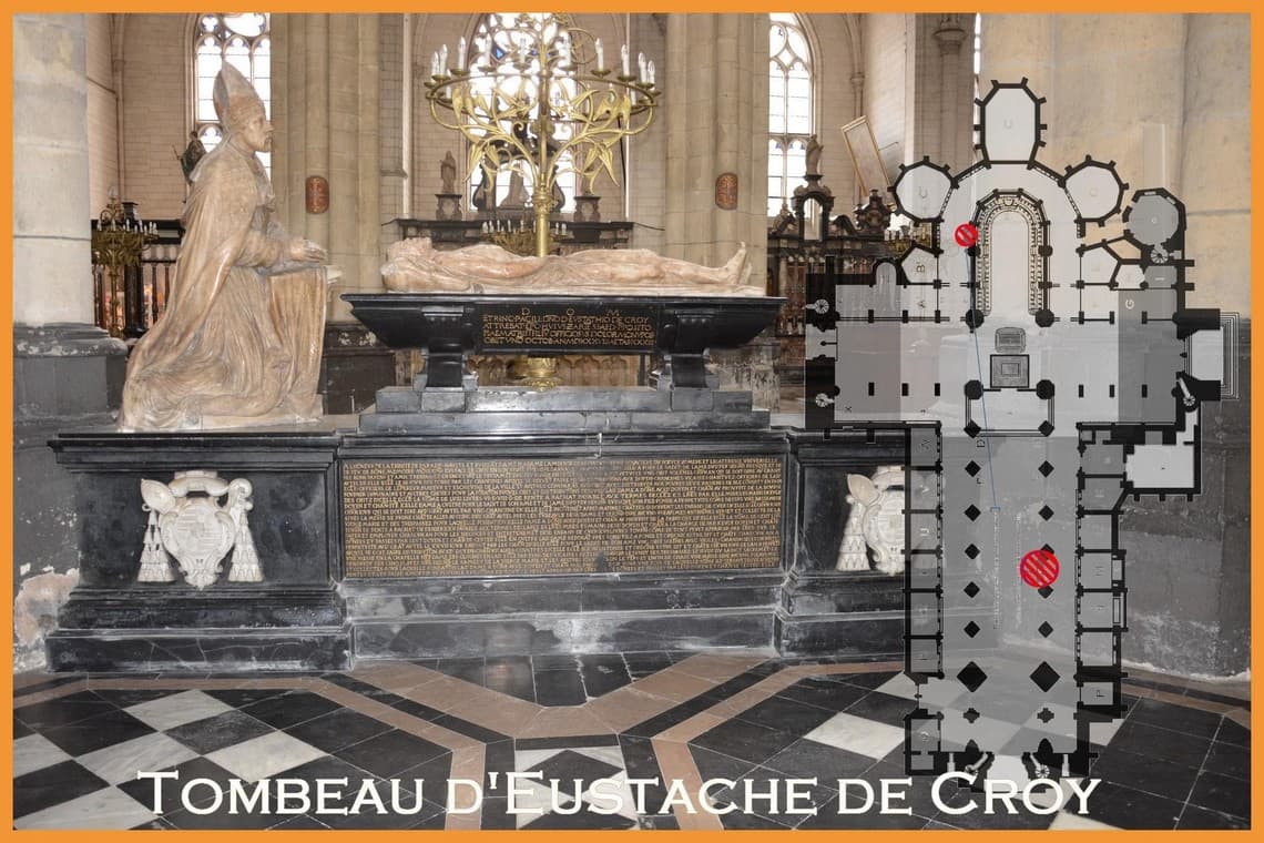 Cathédrale Notre-Dame de Saint-Omer, Sarcophage d'Eustache de Croy