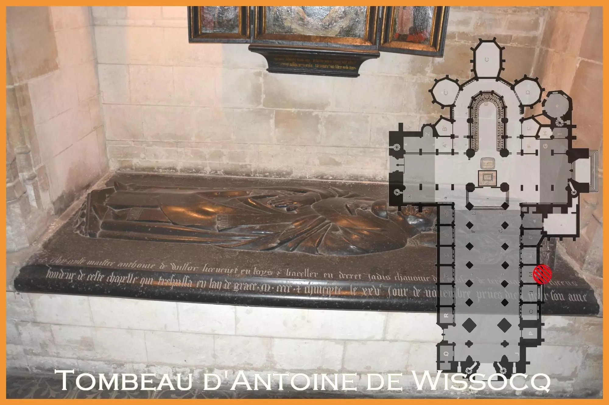 Cathédrale Notre-Dame de Saint-Omer, Sarcophage d'Antoine de Wissocq