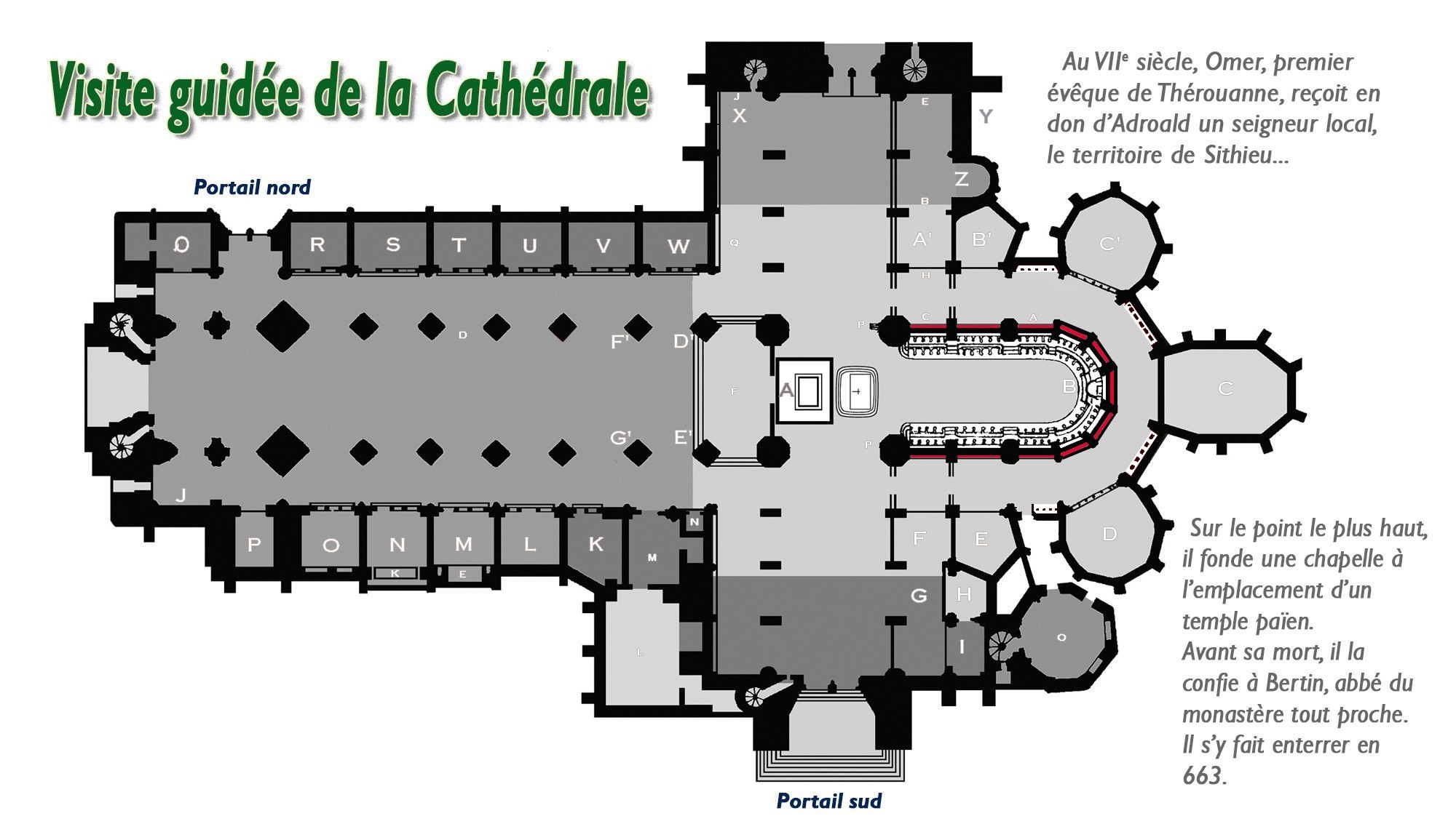 Cathédrale de Saint-Omer| Choeur 11 vitraux hauts