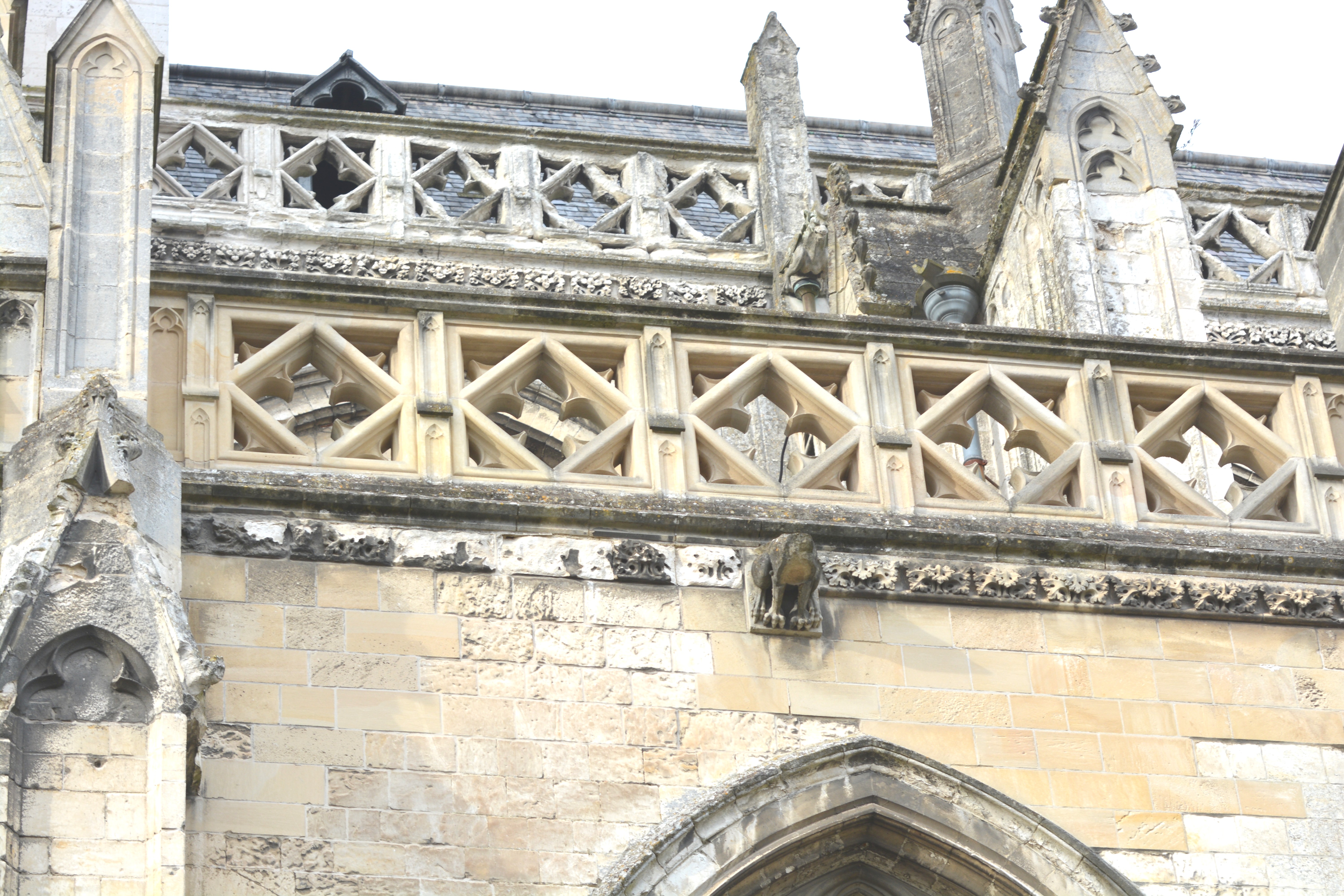 Façade nef sud de Notre-Dame de saint-omer|toiture côté ouest
