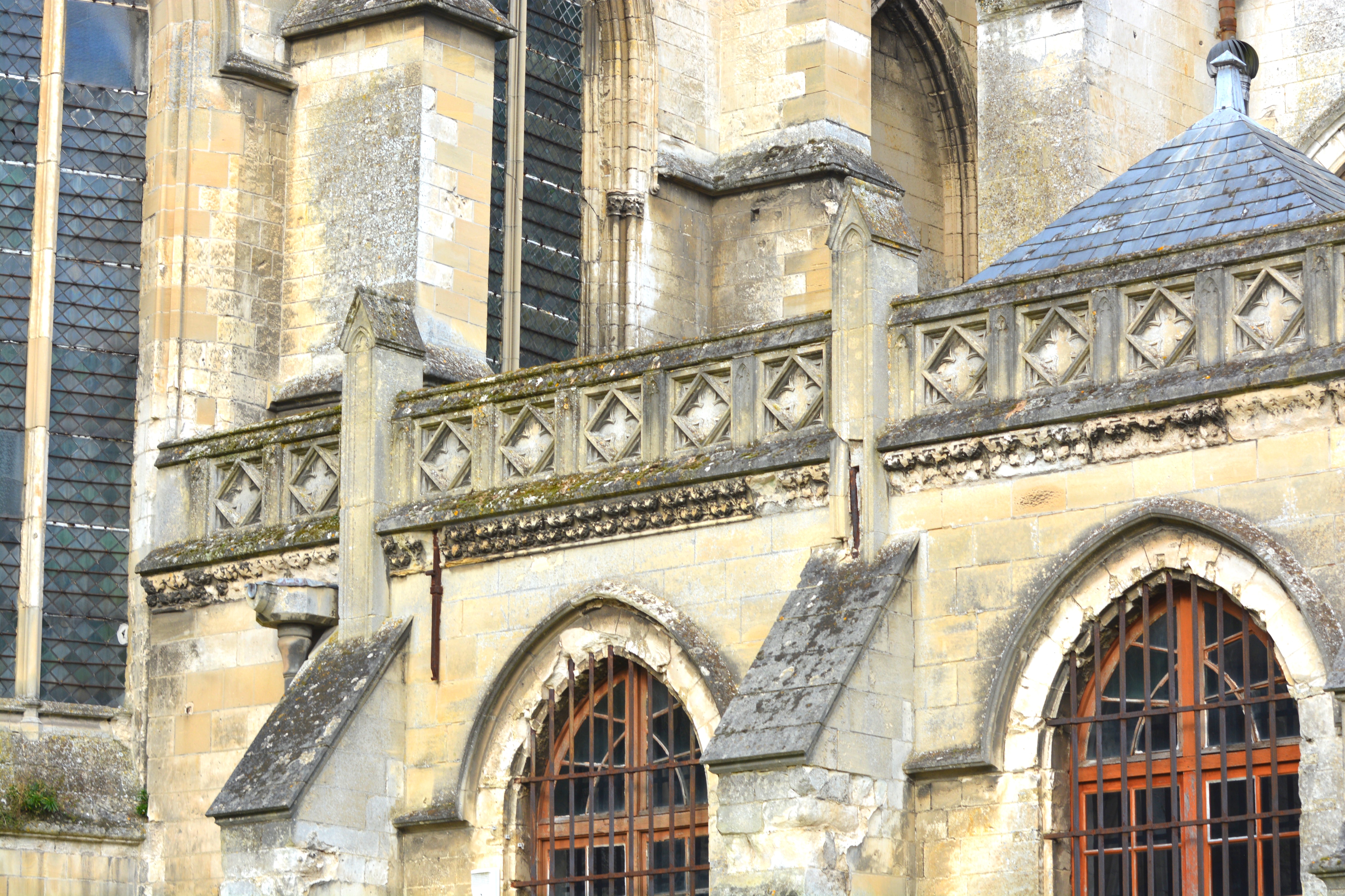 Façade nef sud de Notre-Dame de saint-omer|sacristie retour ouest