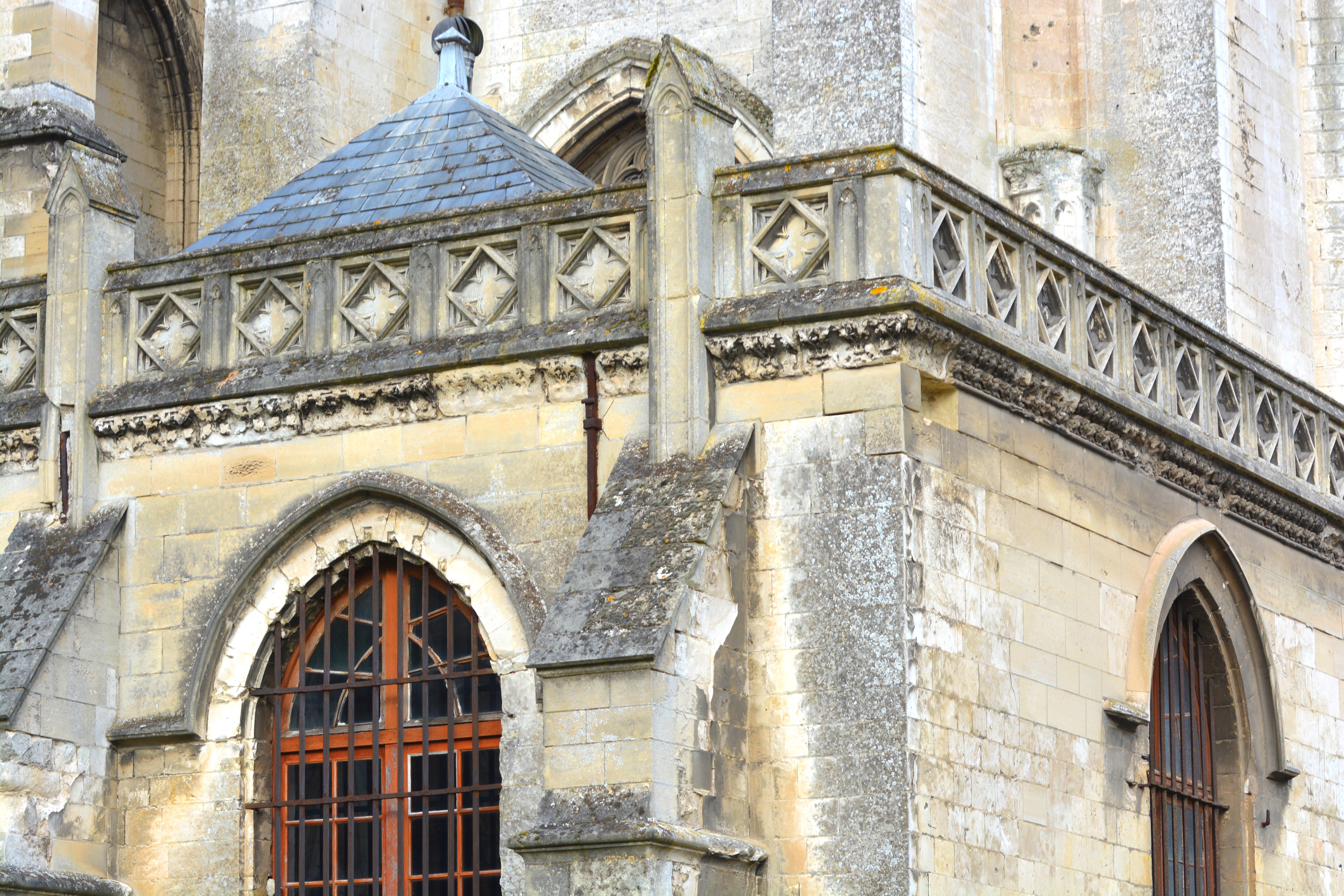 Façade nef sud de Notre-Dame de saint-omer|  sacristie retour ouest