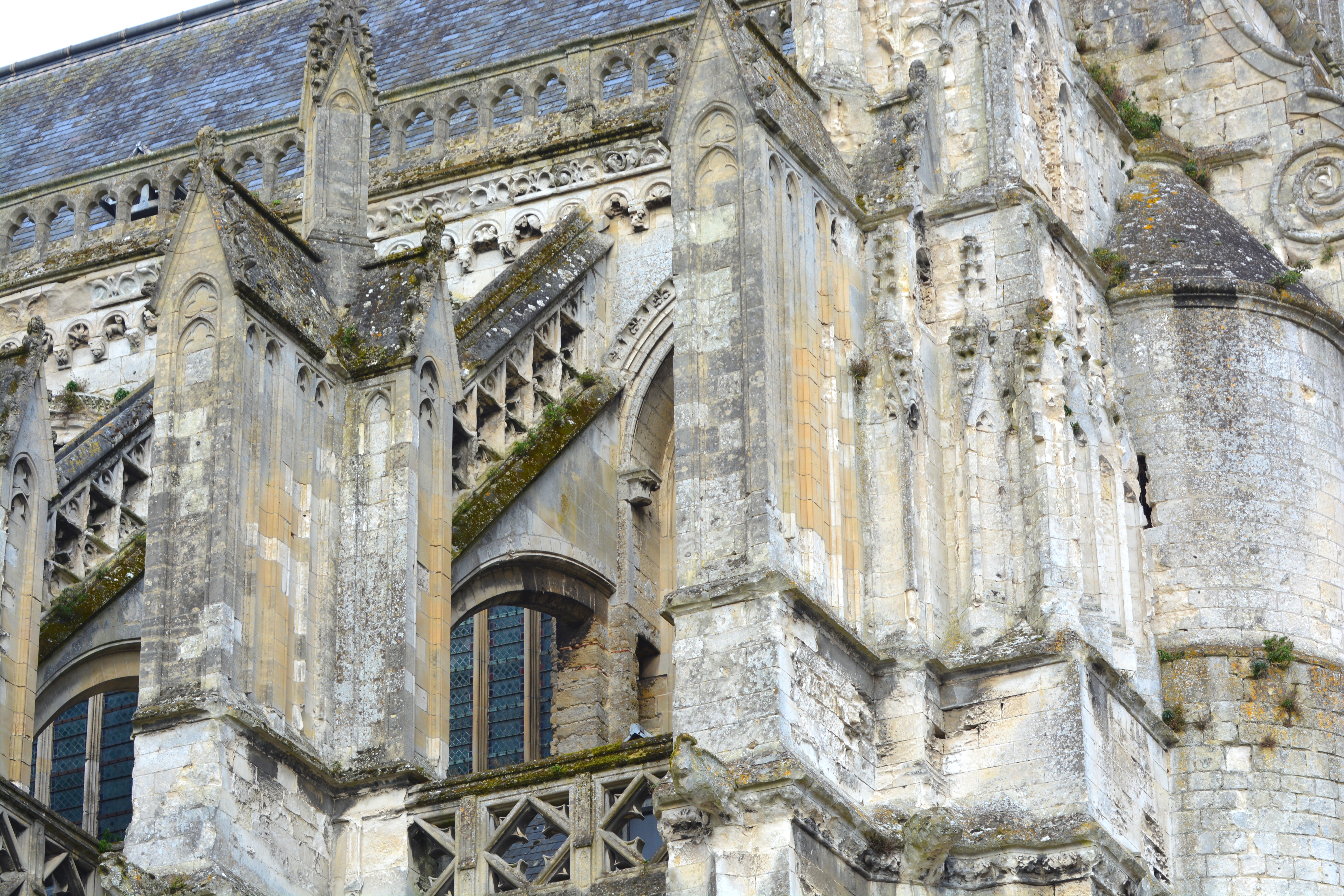 Façade nef sud de Notre-Dame de saint-omer|  retour porche sud