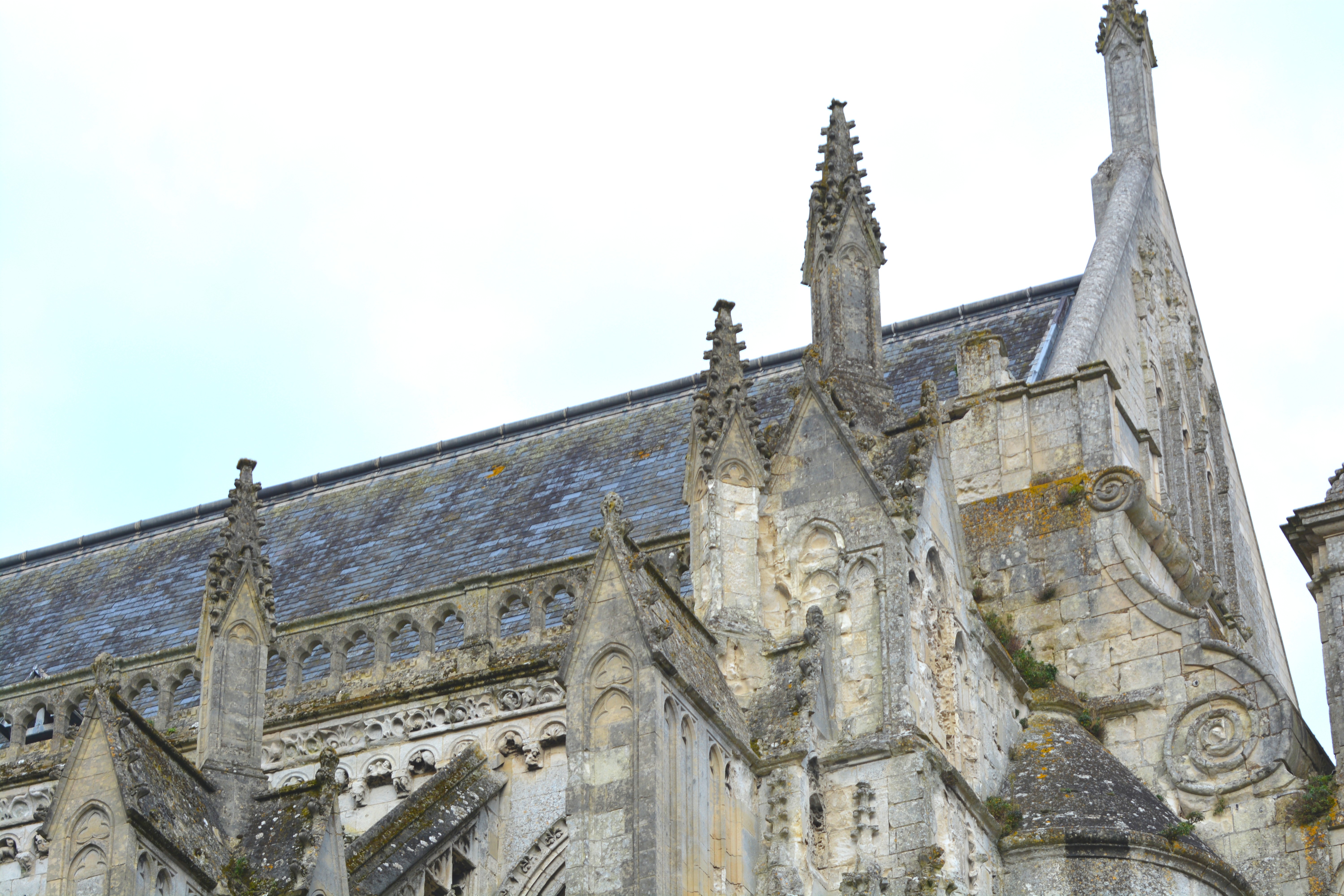 Façade nef sud de Notre-Dame de saint-omer|  élévation supérieure retour porche sud