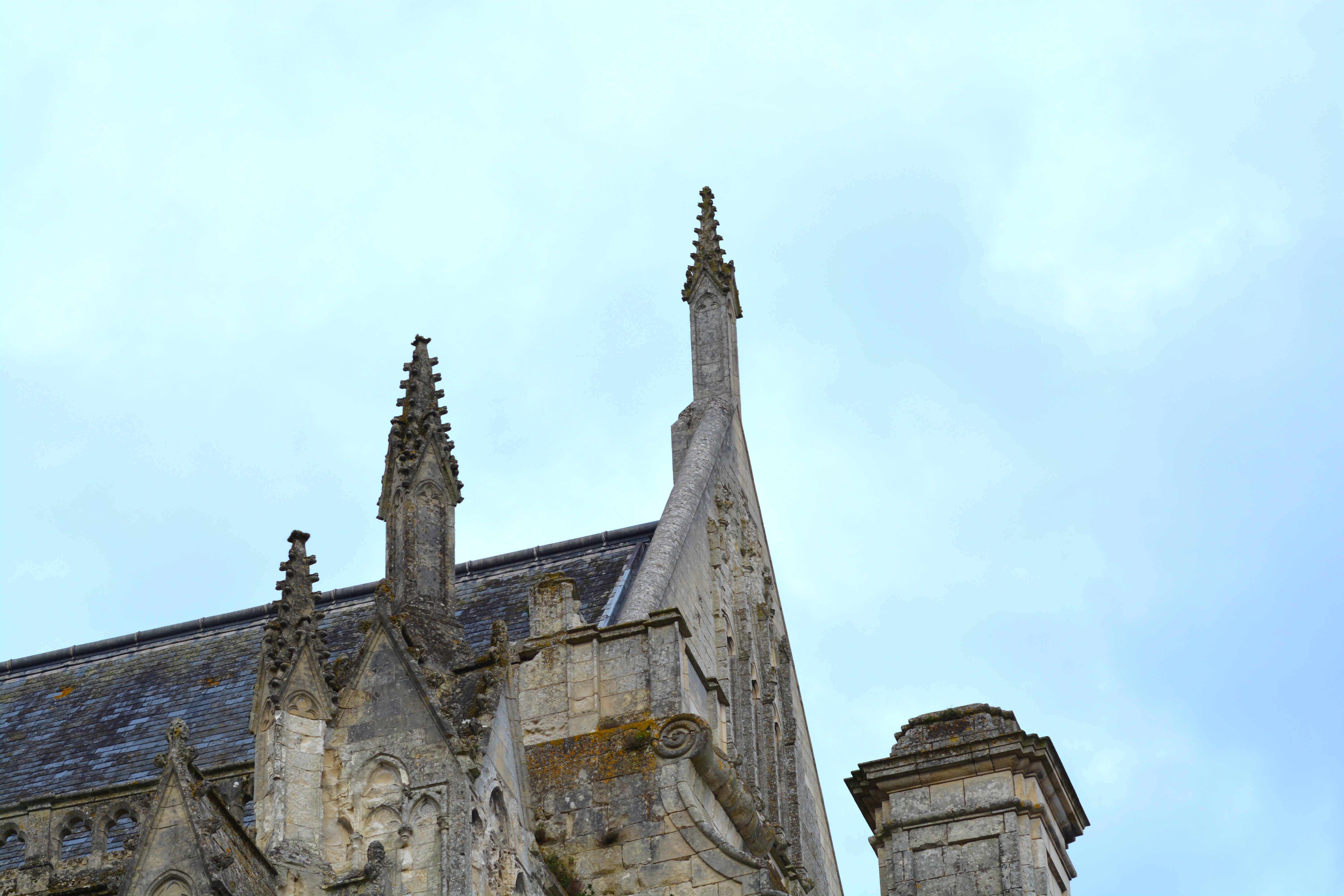 Façade nef sud de Notre-Dame de saint-omer|  élévation supérieure retour porche sud