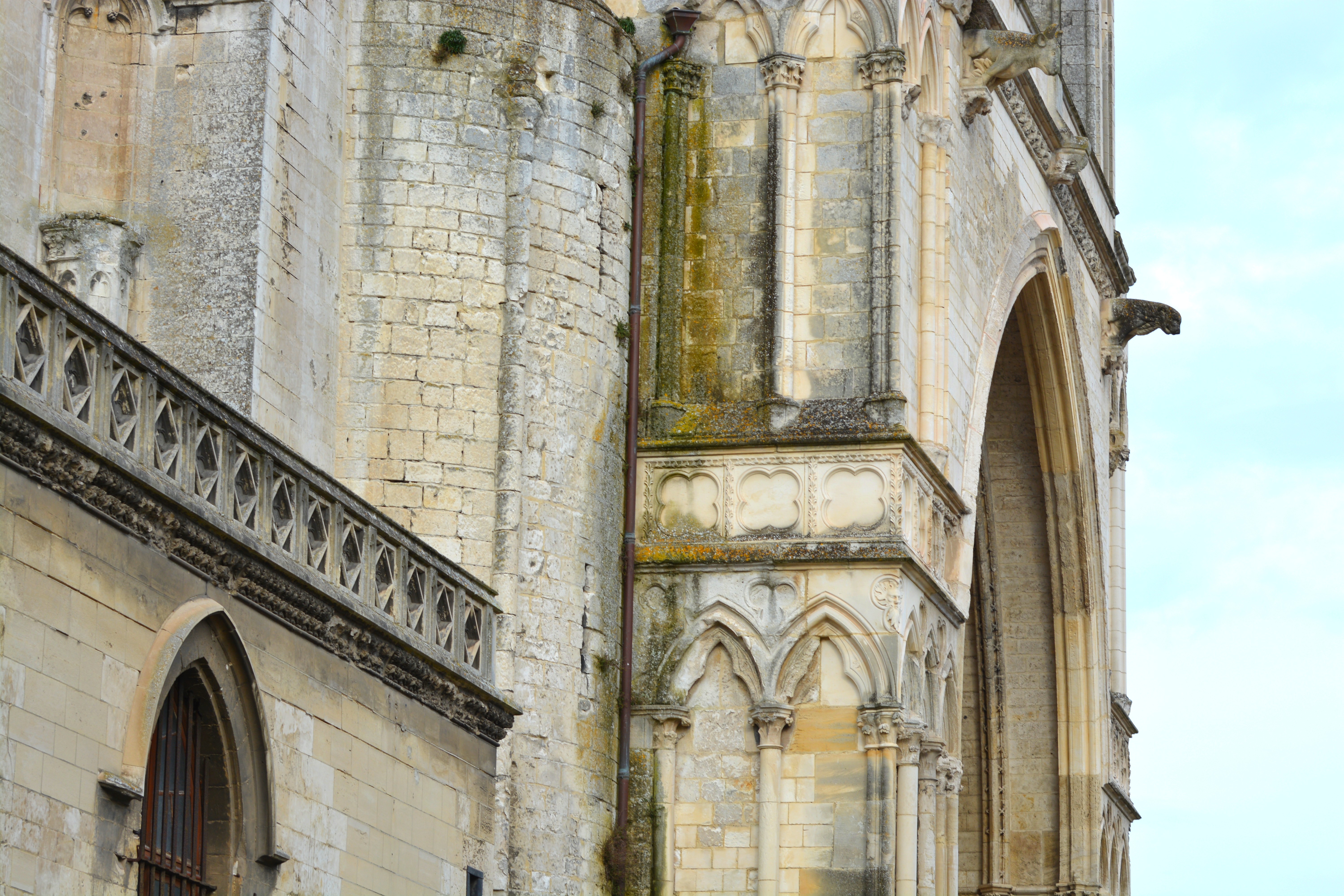Façade nef sud de Notre-Dame de saint-omer|  élévation supérieure retour porche sud