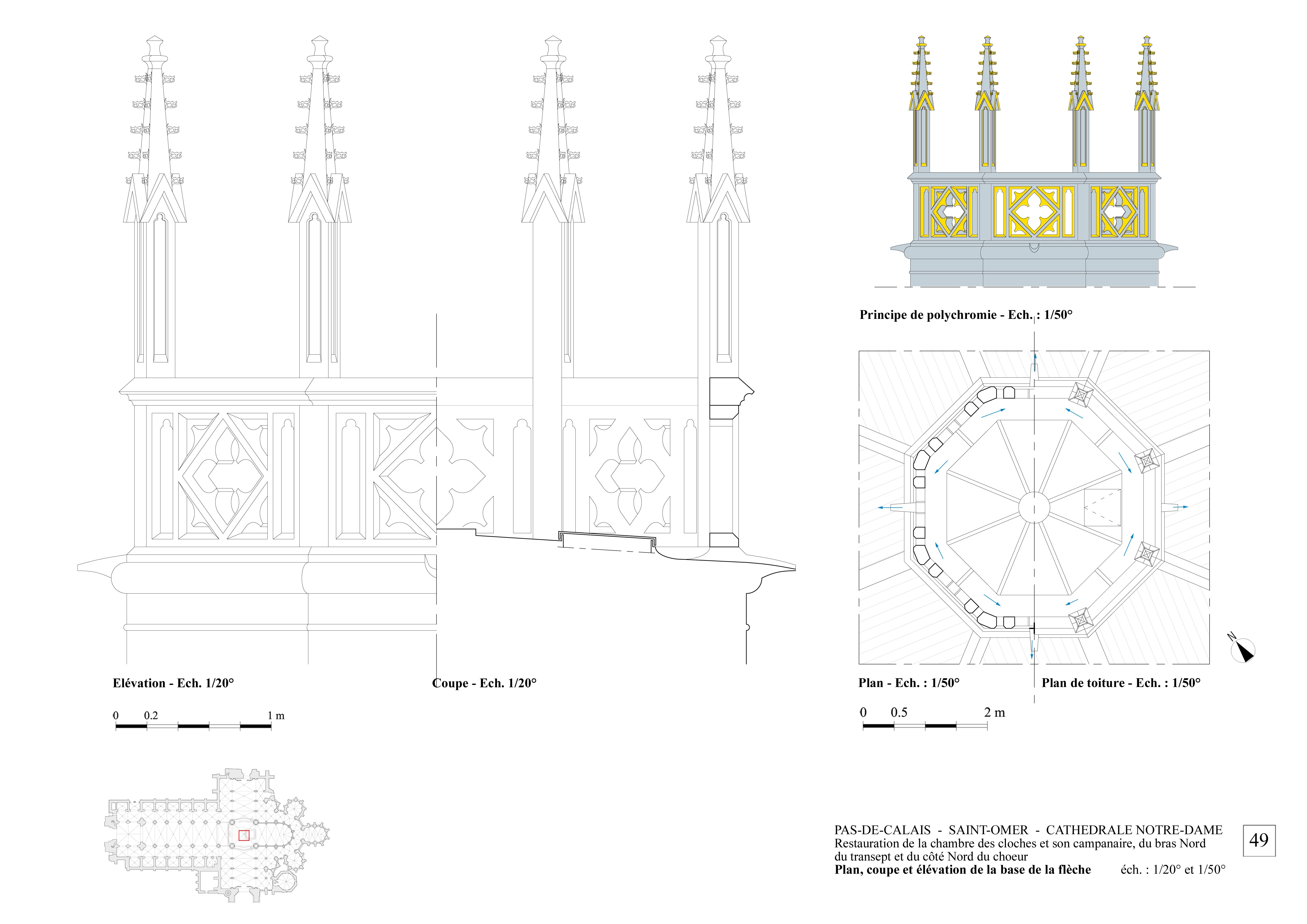 Base de la Flèche de la Cathédrale Notre-Dame