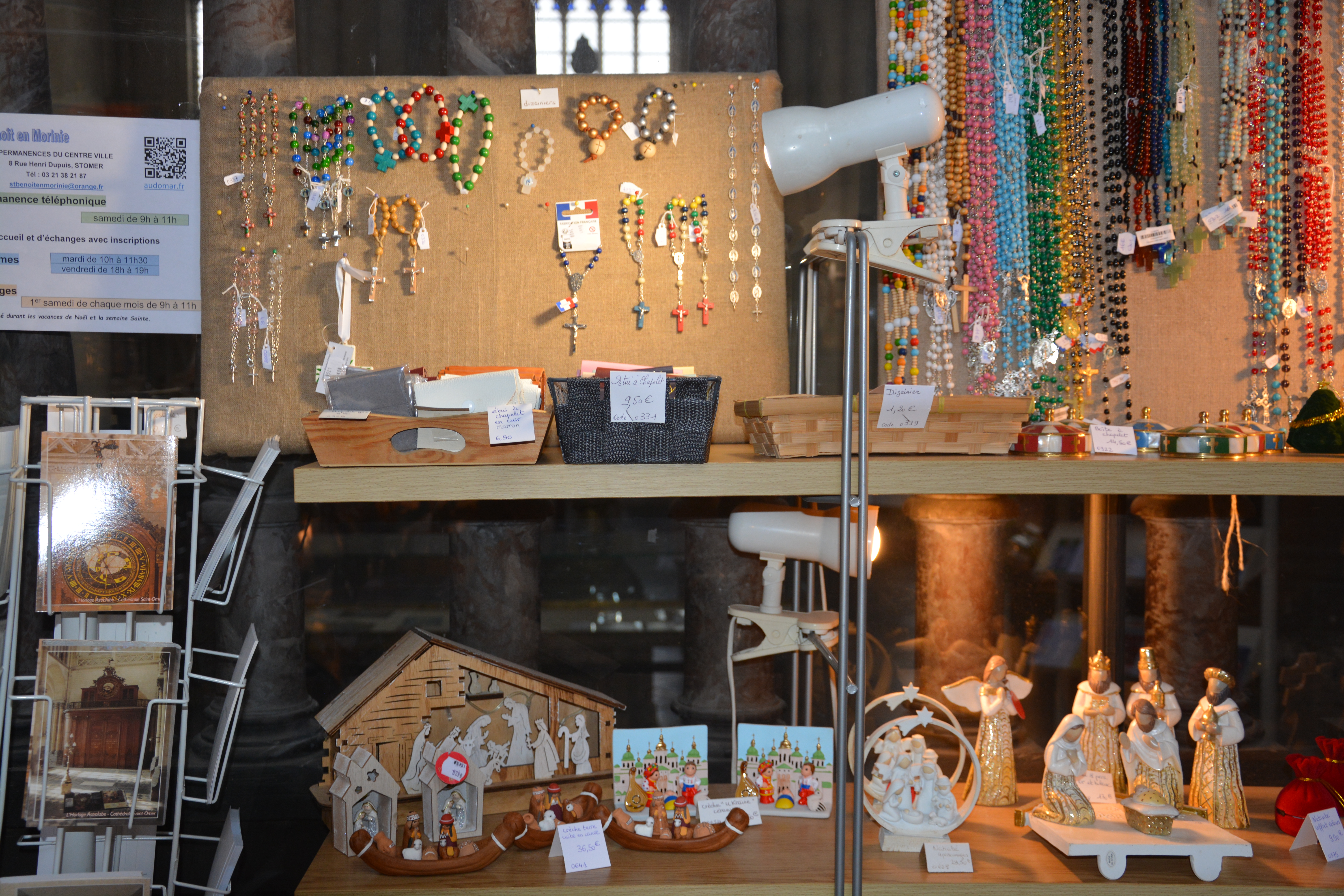 Boutique du point d'accueil - chapelle de l'assomption