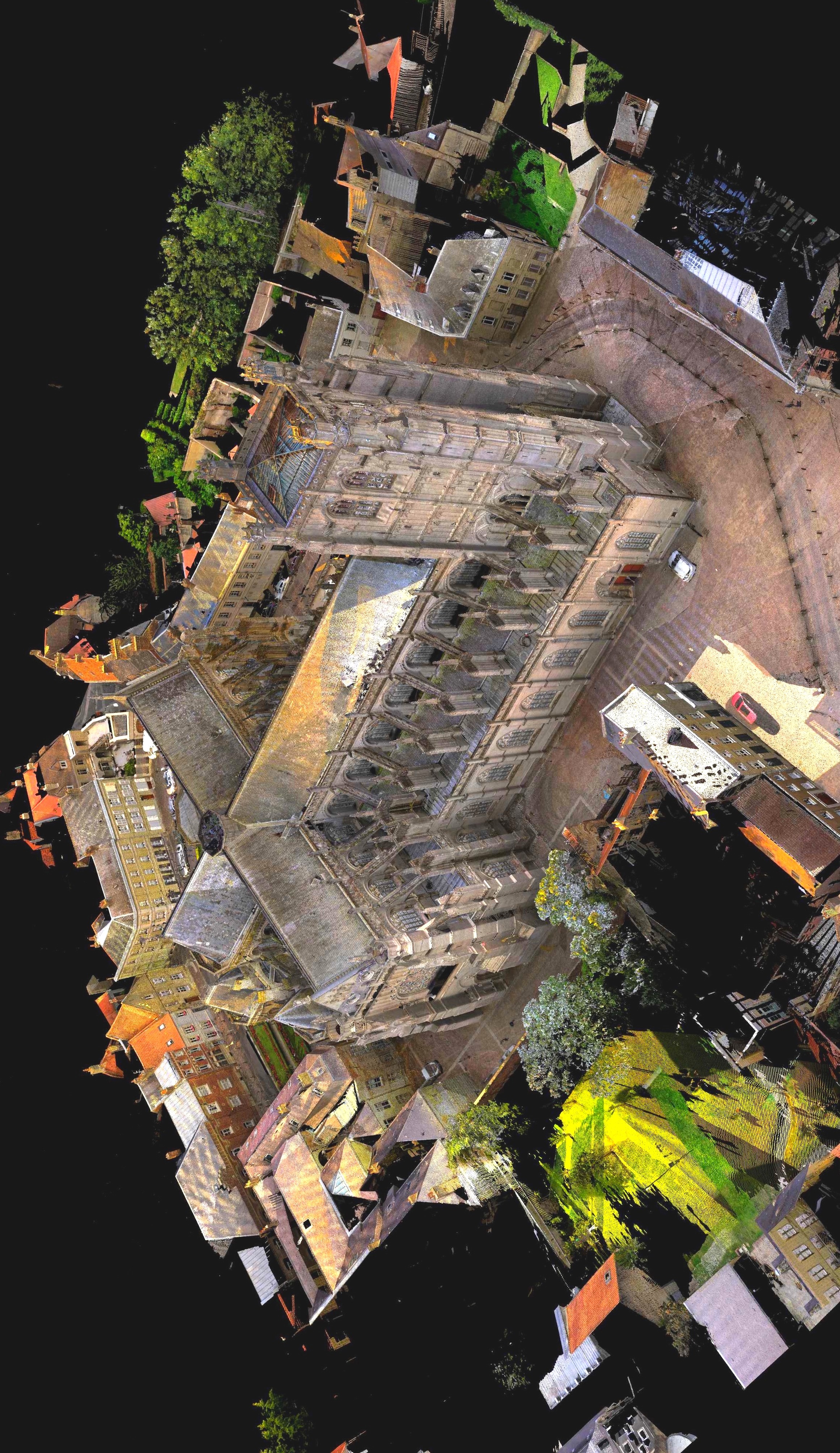 Notre-Dame passée au scanner 3D|façade nord