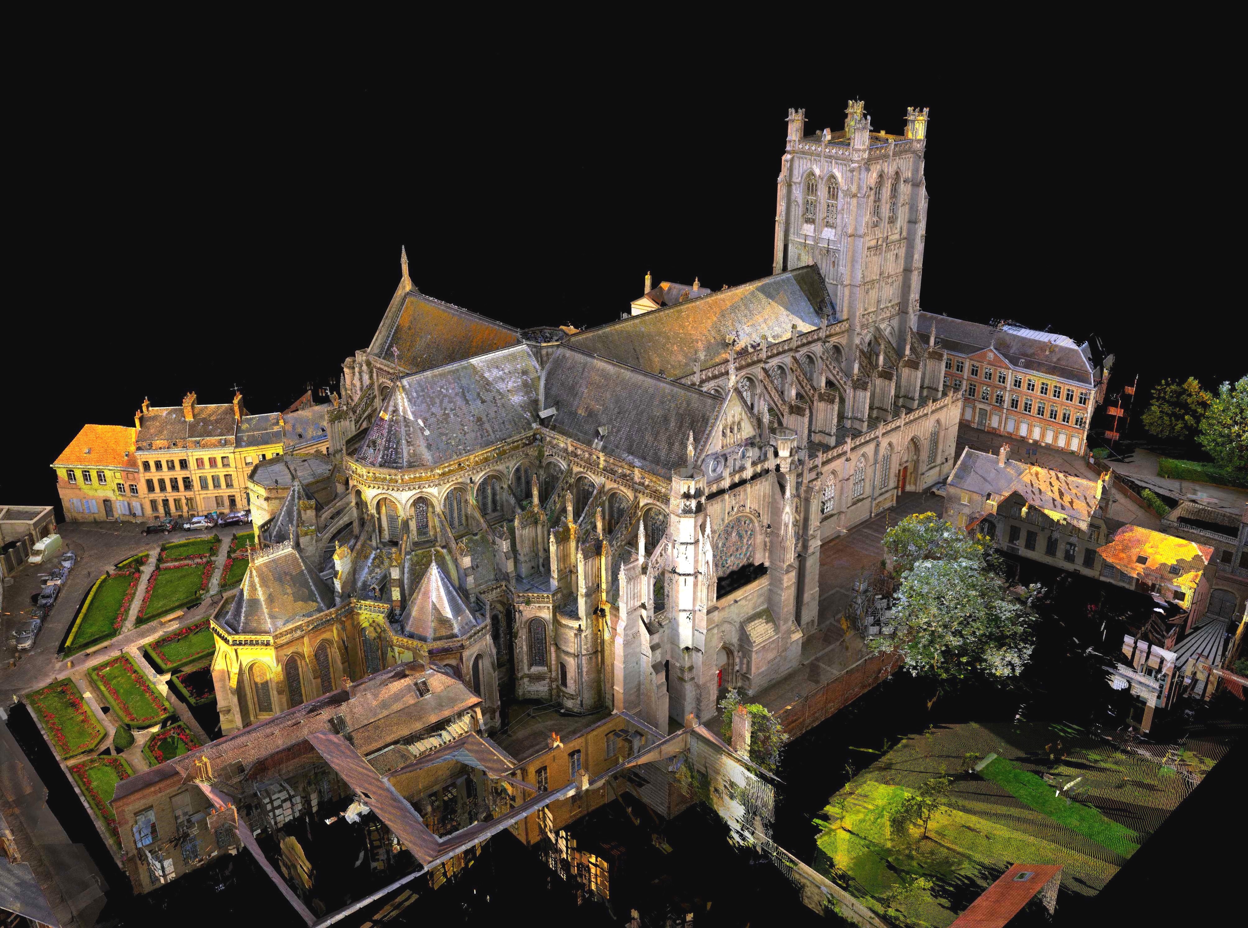 Notre-Dame passée au scanner 3D|façade nord