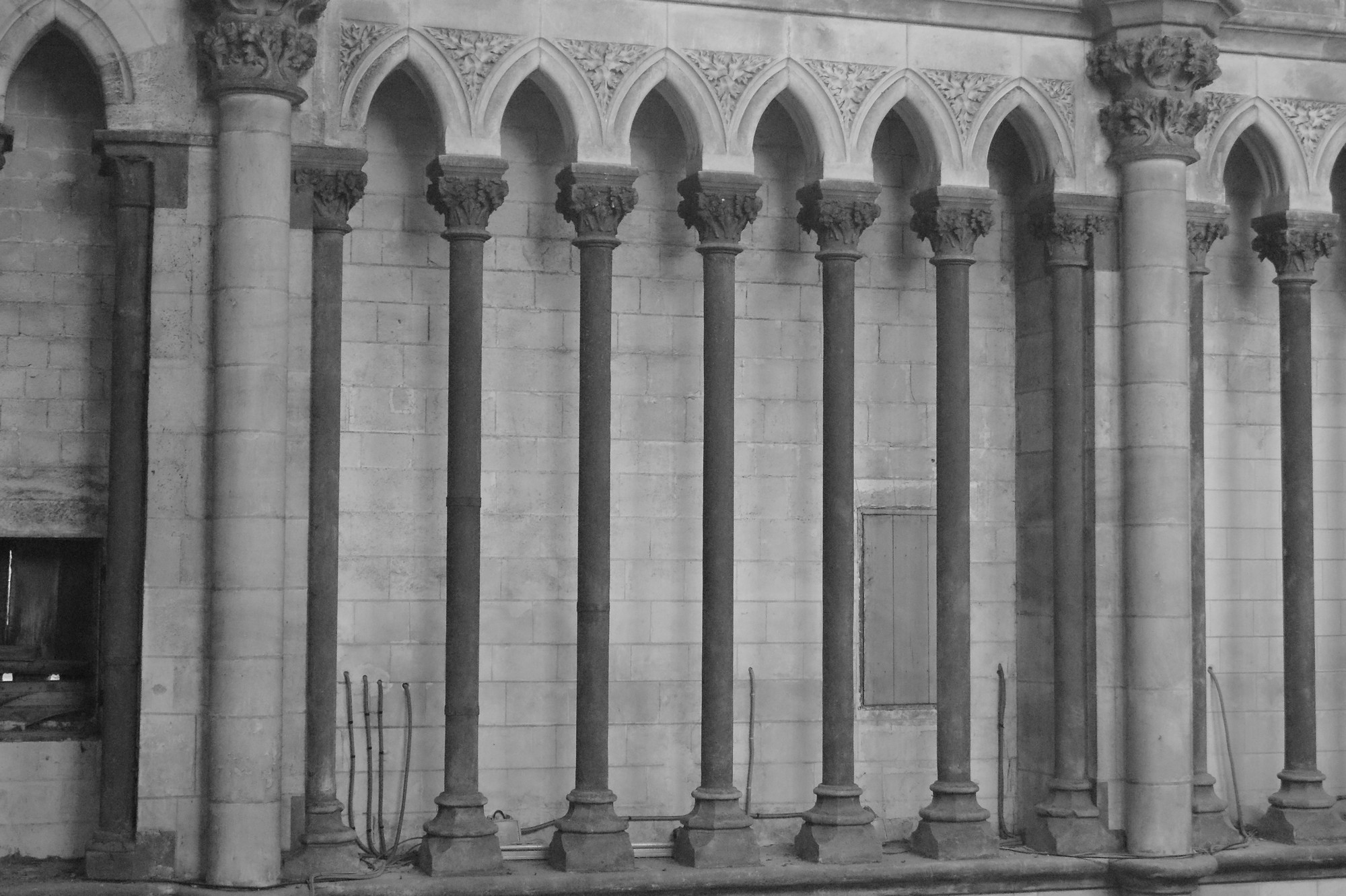 série de photographies prises en 2025 à l'intérieur du Triforium  des Transepts et  du Choeur