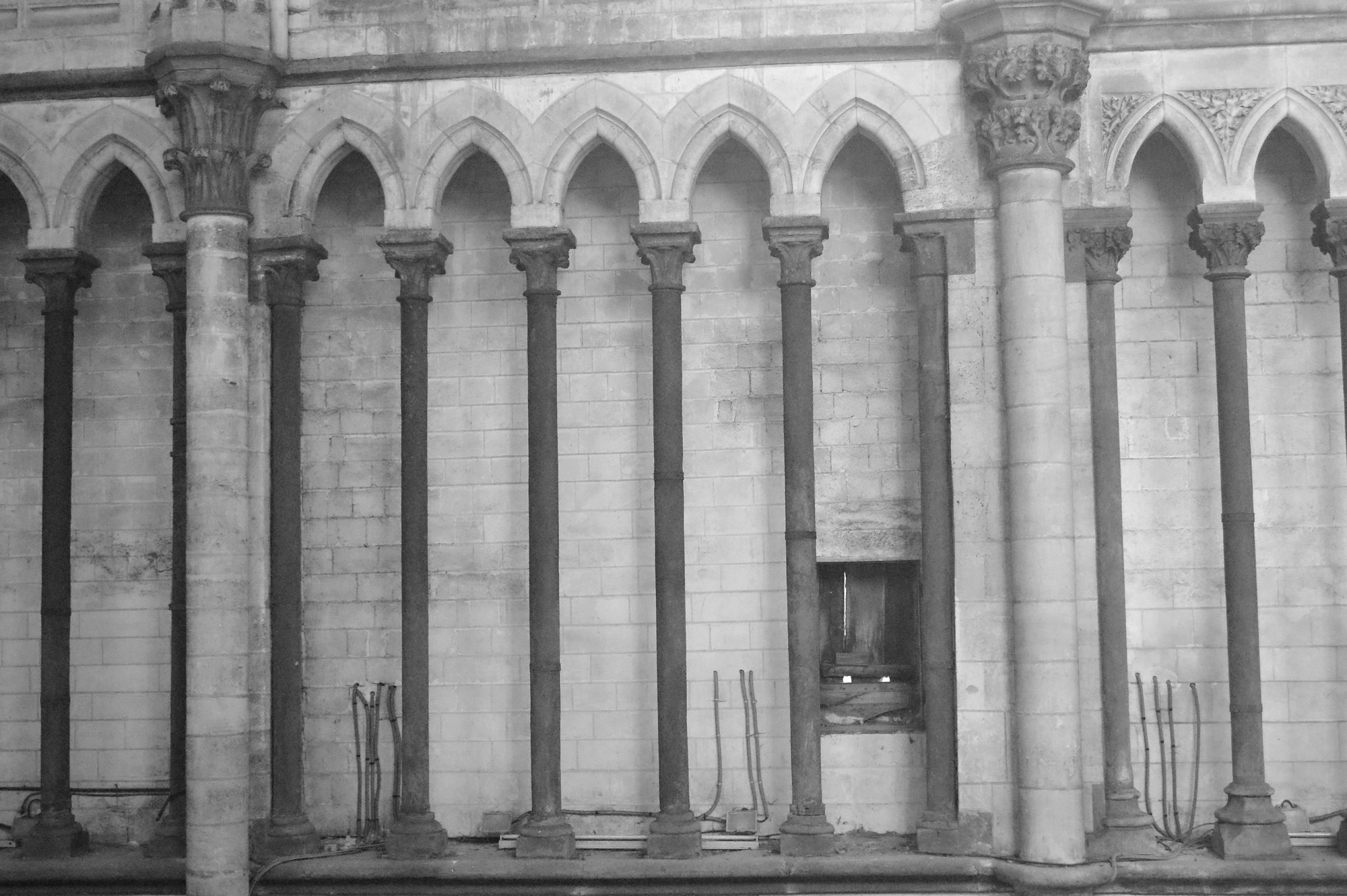 série de photographies prises en 2025 à l'intérieur du Triforium  des Transepts et  du Choeur