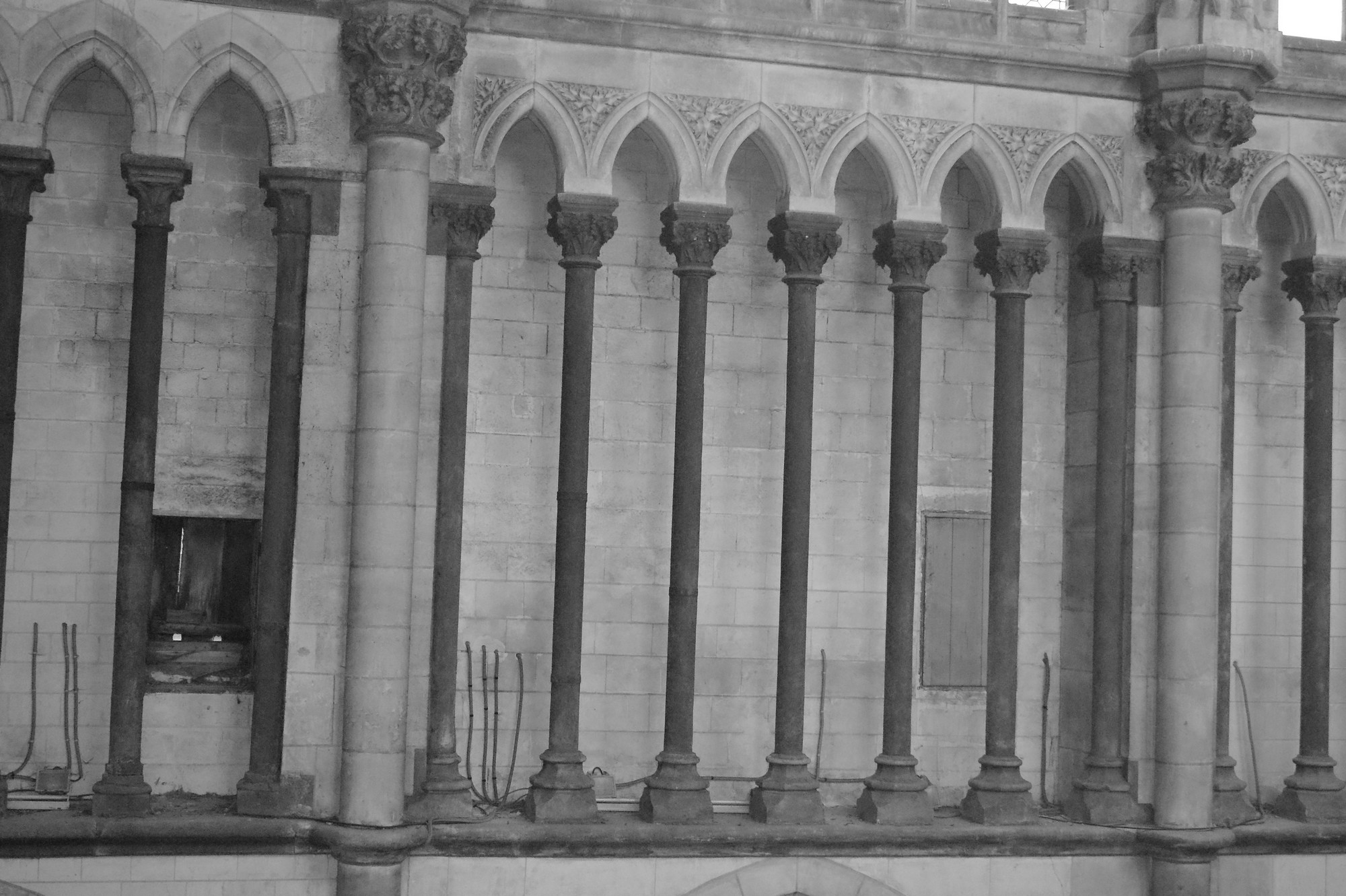 série de photographies prises en 2025 à l'intérieur du Triforium  des Transepts et  du Choeur